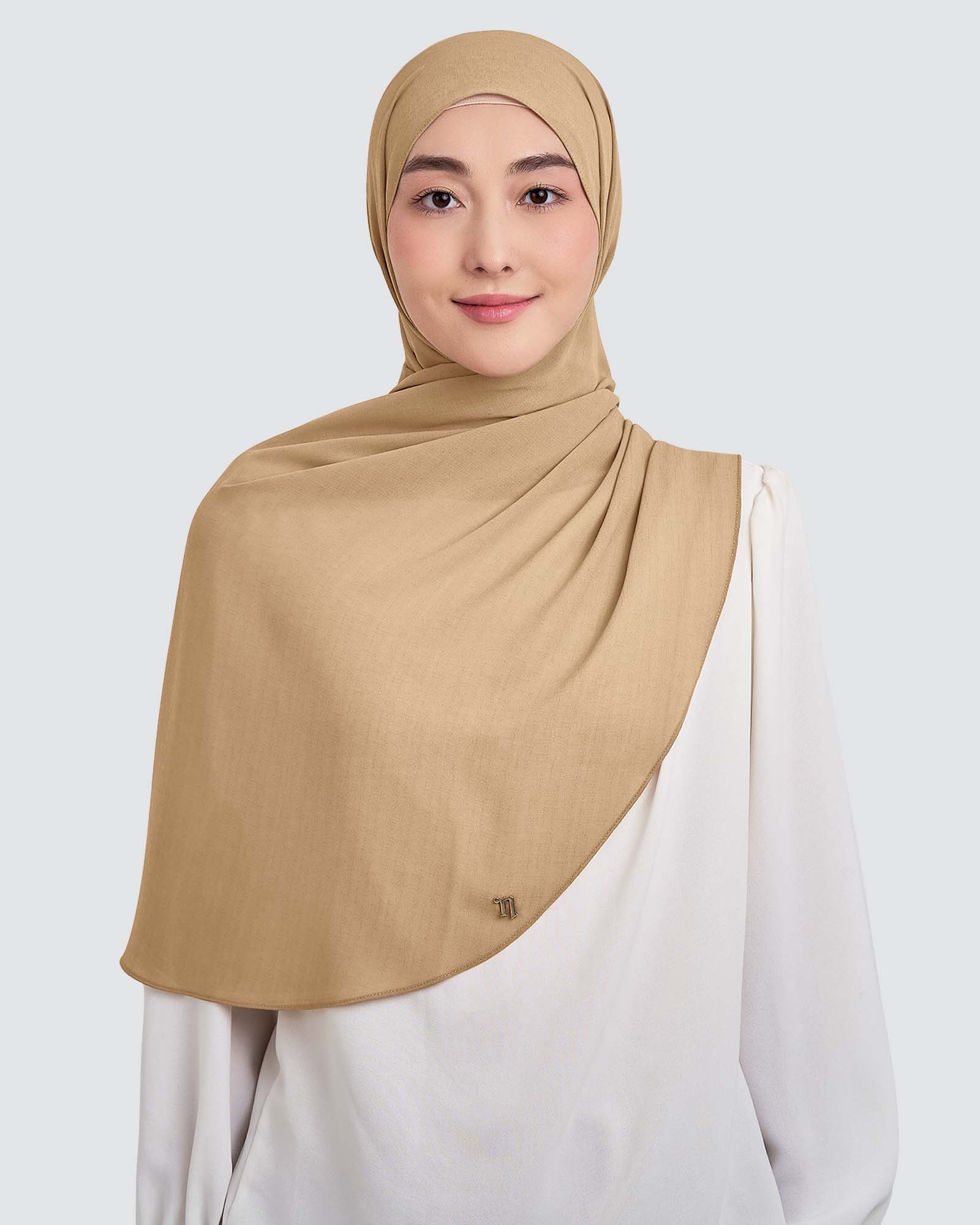 CLEO CHIFFON SHAWL - KHAKI