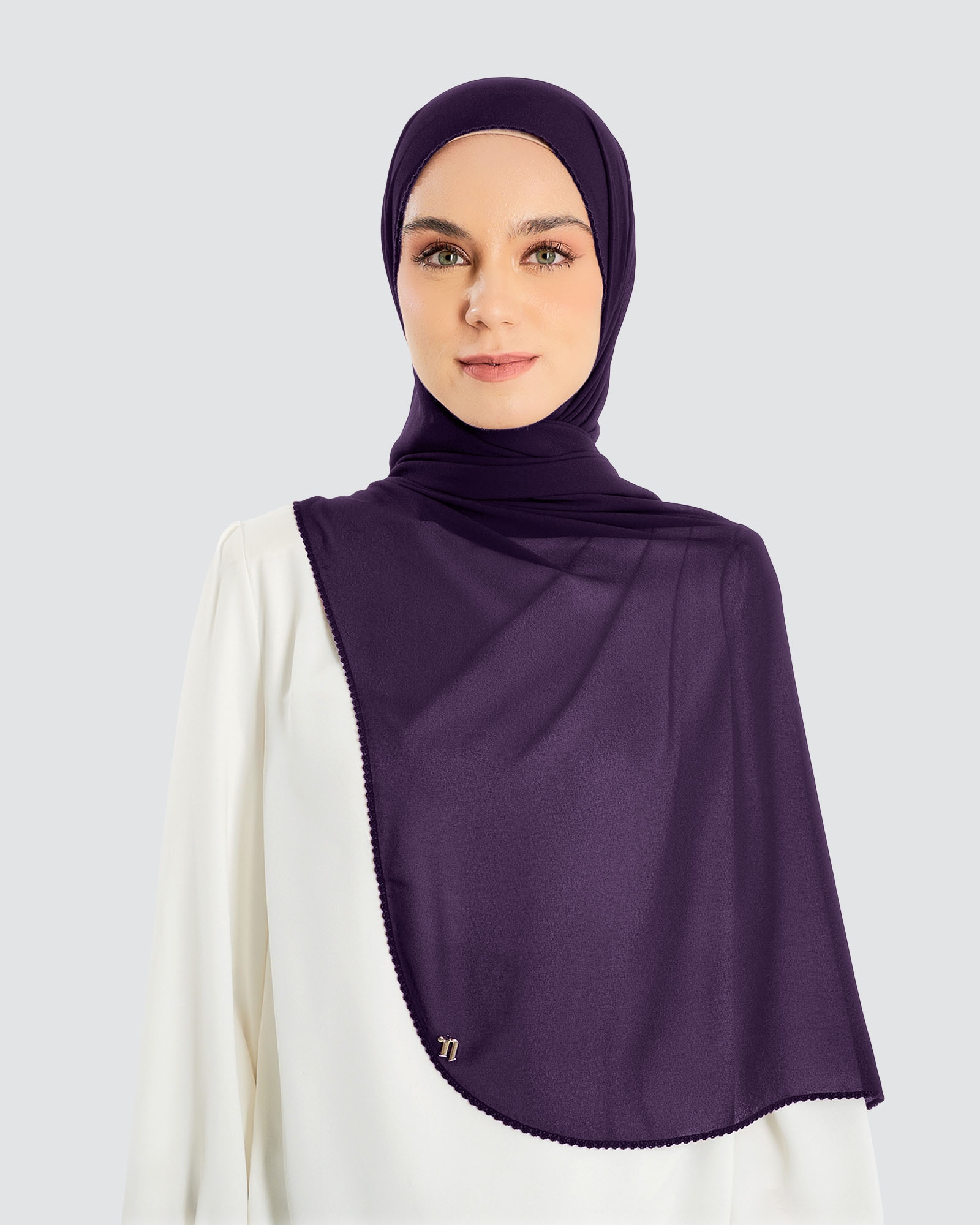DELILAH CHIFFON SHAWL - IMPERIAL  VIOLET
