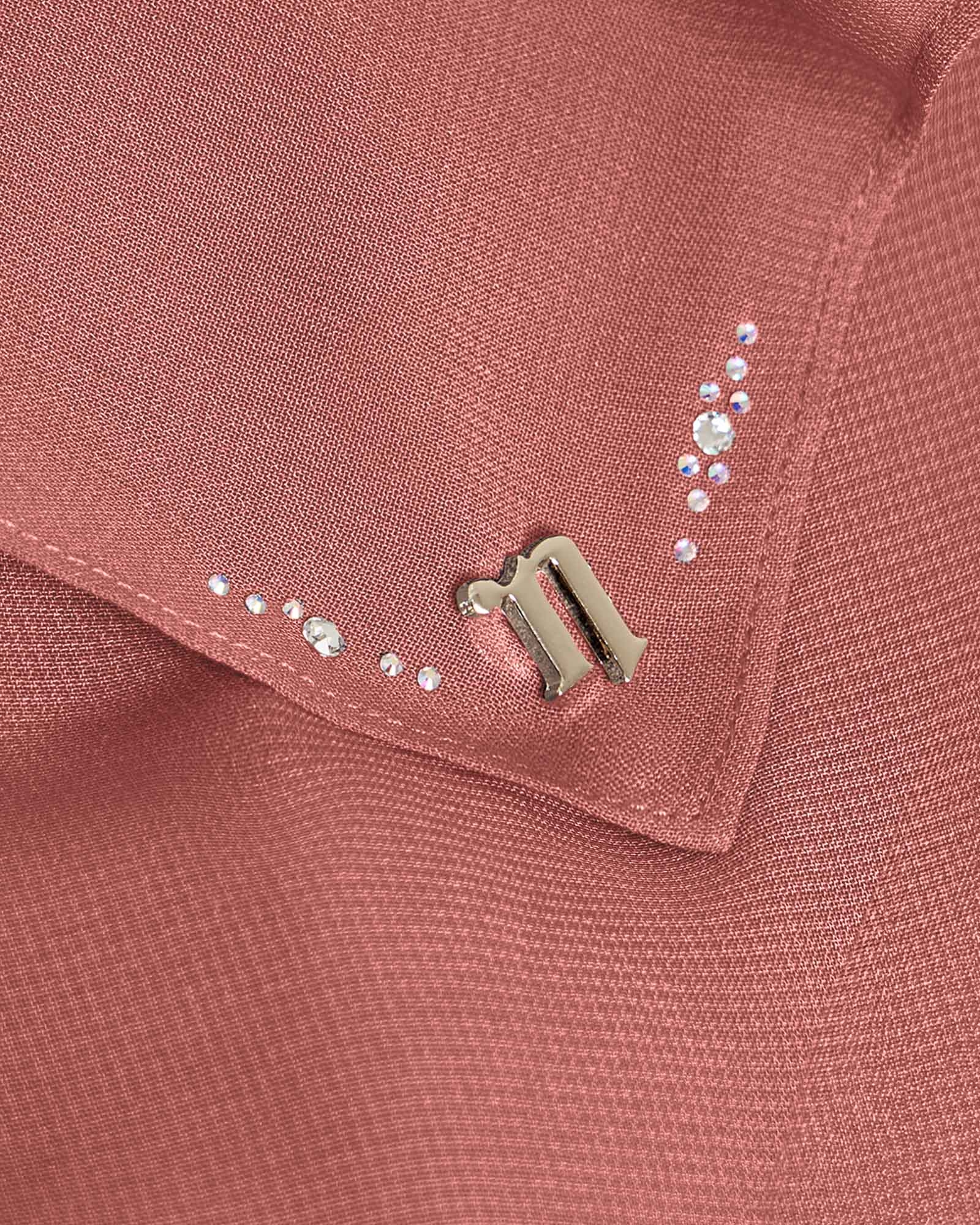 LADY YASMINE WOOL CHIFFON SQUARE - GRAPEFRUIT