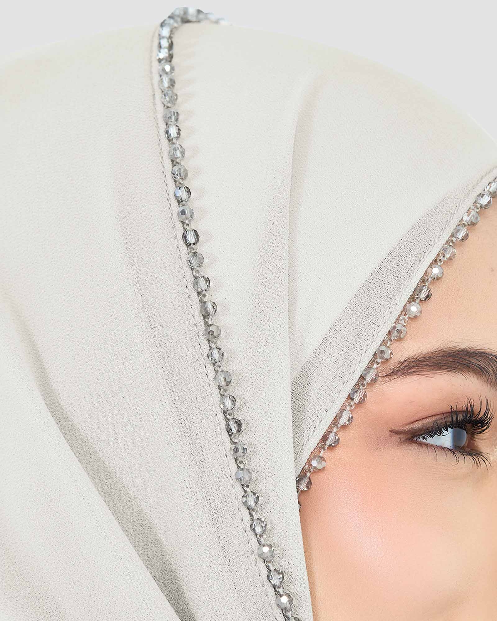 LYRA BEADED CHIFFON SHAWL