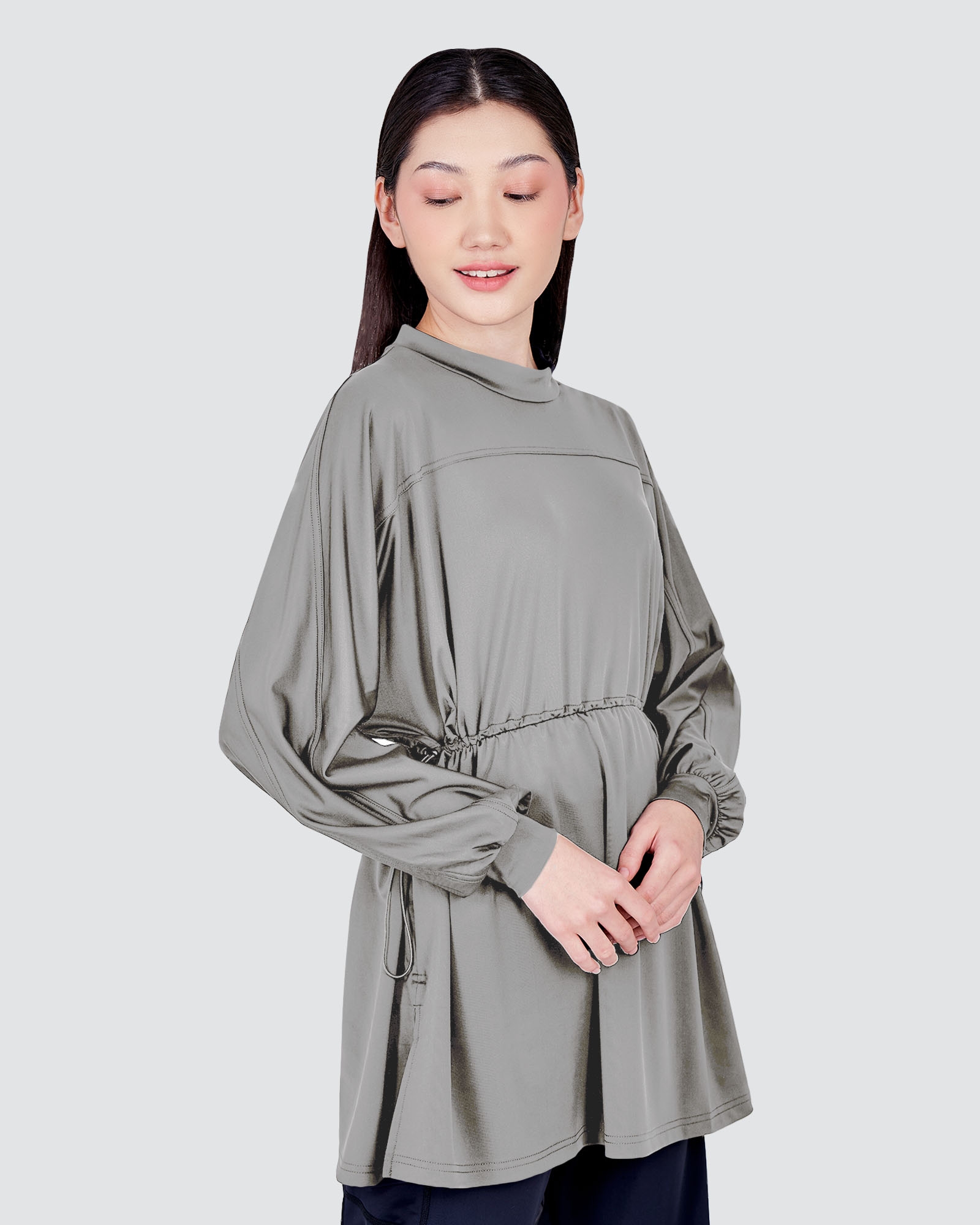 nPOWER MODEST SWIM DRAWSTRING TOP