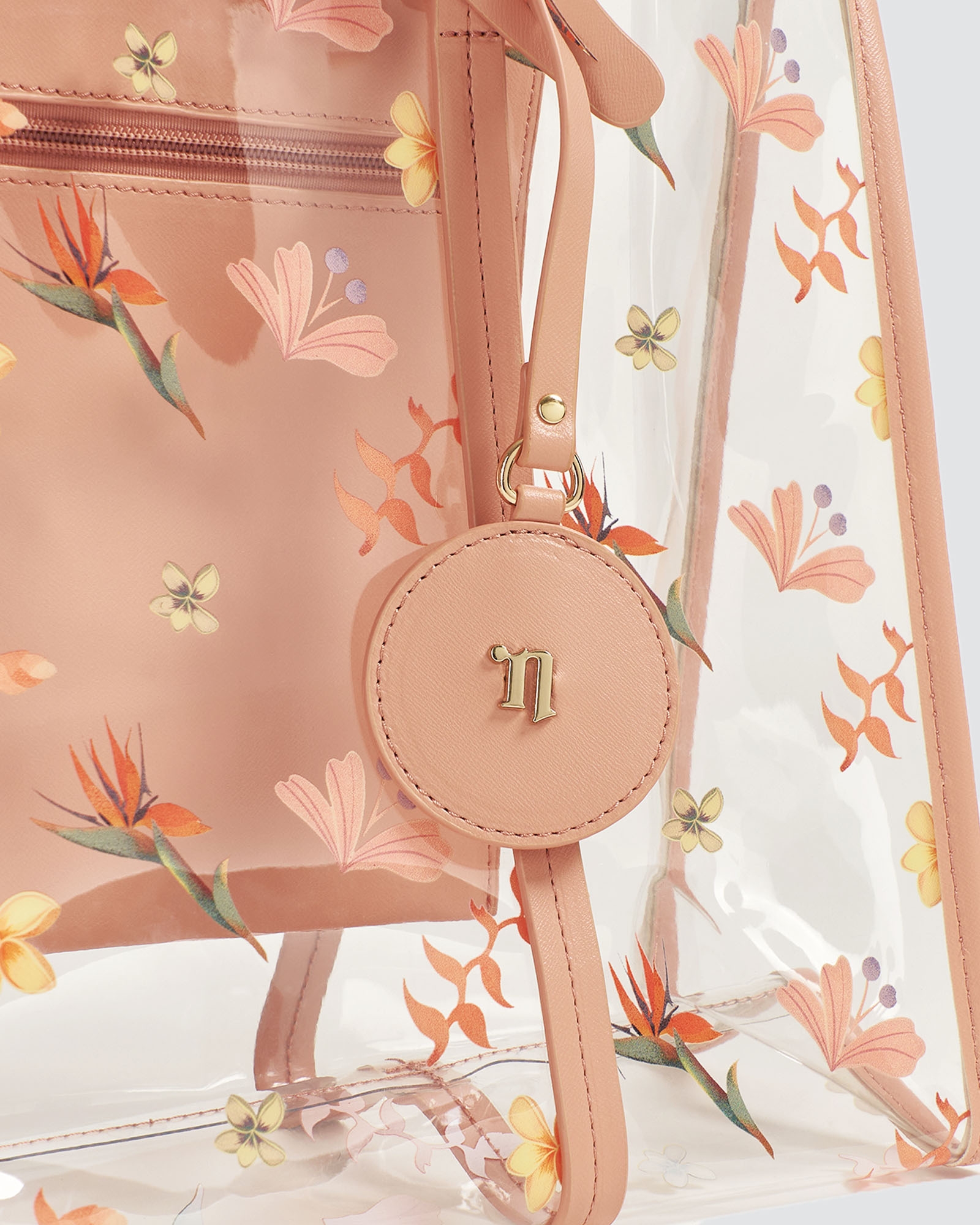 TROPICOLO CLEAR TOTE BAG - APRICOT