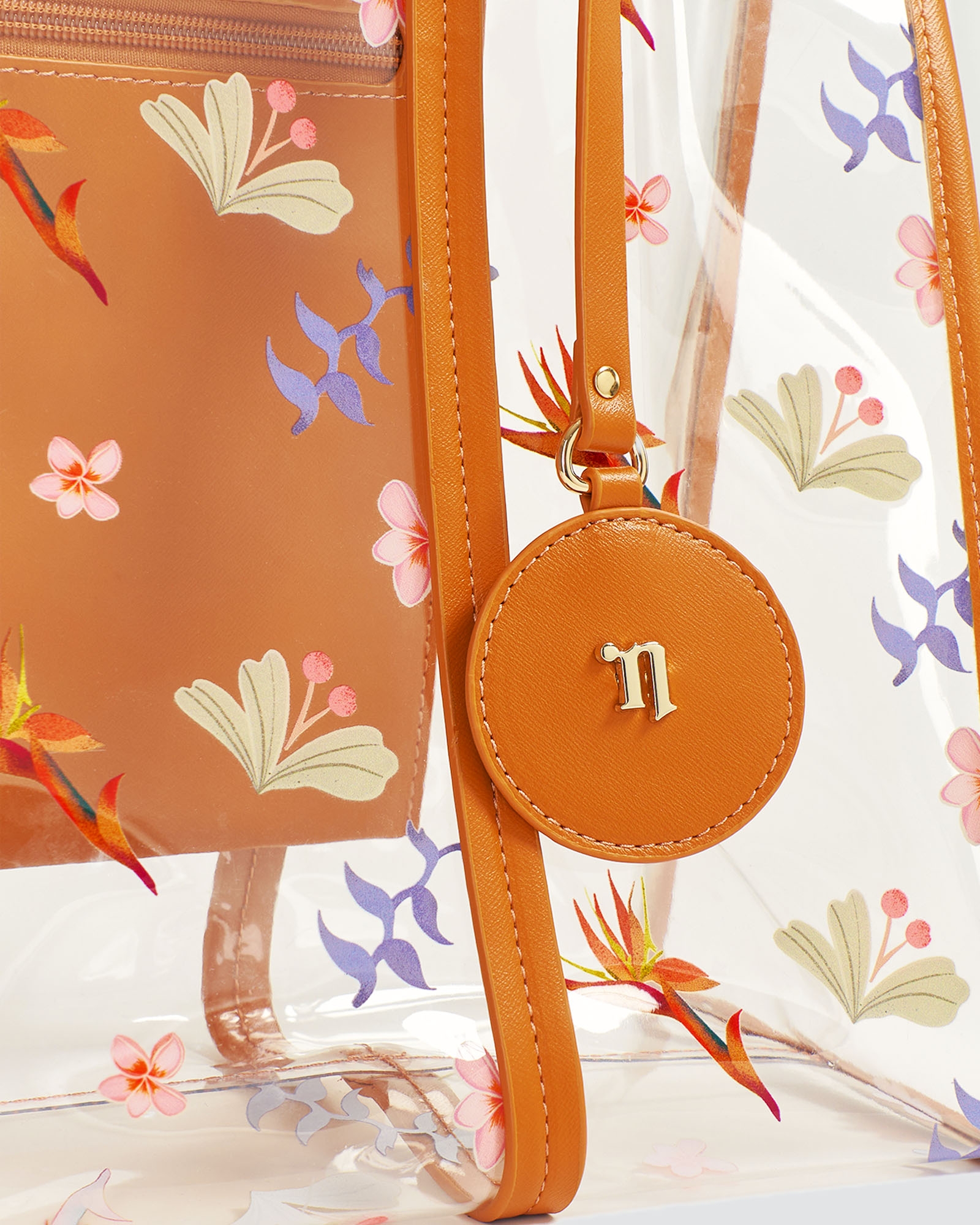 TROPICOLO CLEAR TOTE BAG - CINNAMON