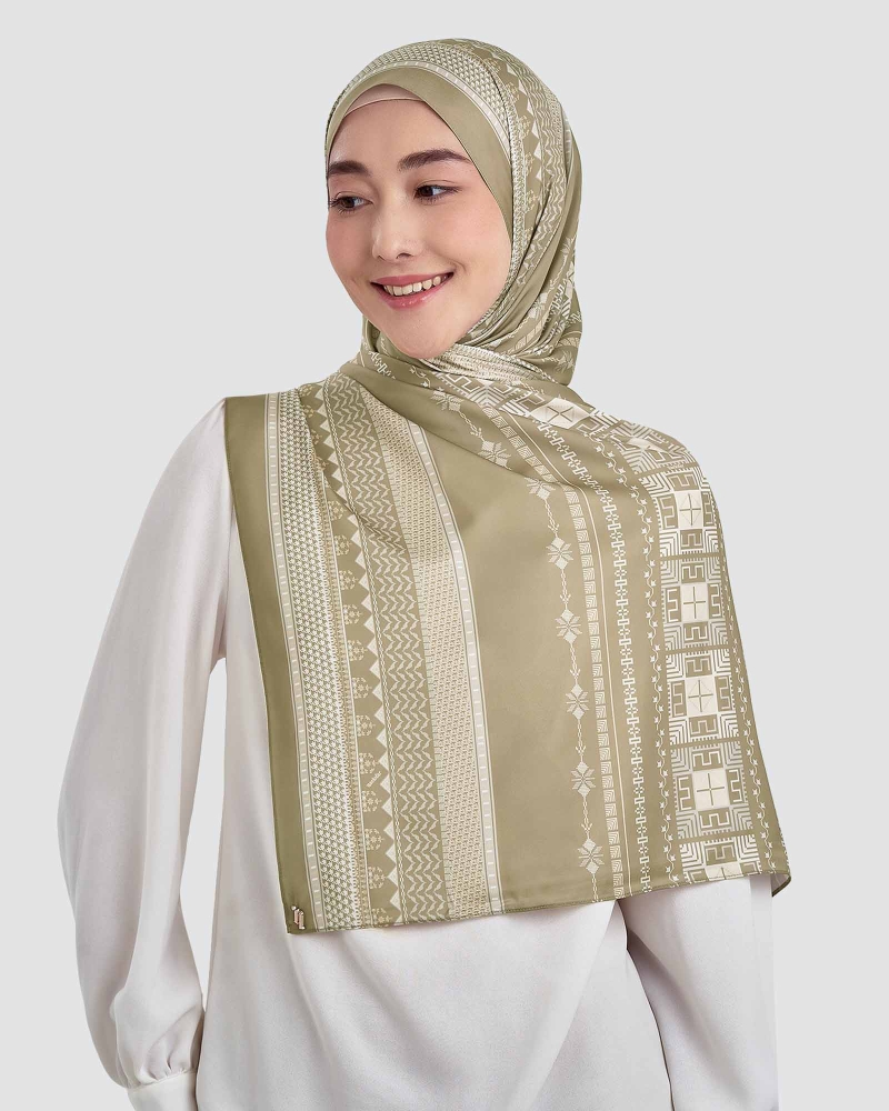 ANKA MATTE SATIN SHAWL - CYPRESS
