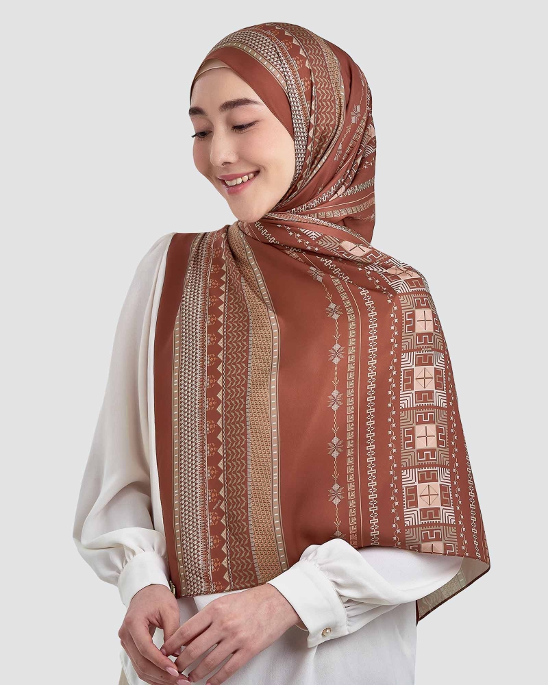 ANKA MATTE SATIN SHAWL - MOORISH BRONZE