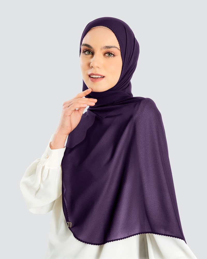 DELILAH CHIFFON SHAWL - IMPERIAL  VIOLET