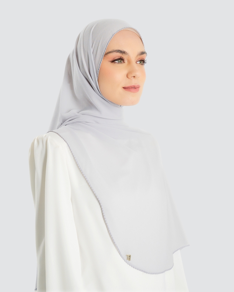 DELILAH CHIFFON SHAWL - MARBLE