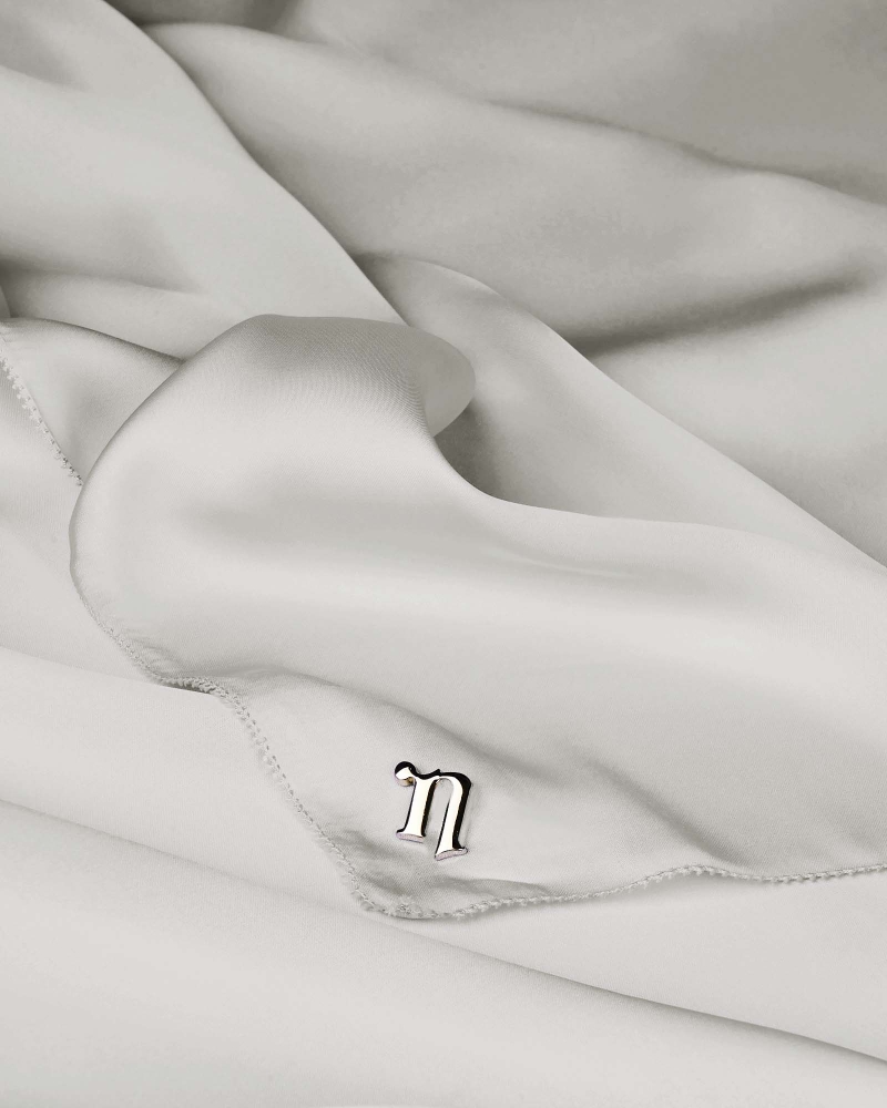 EILA SATIN SHAWL - METAL