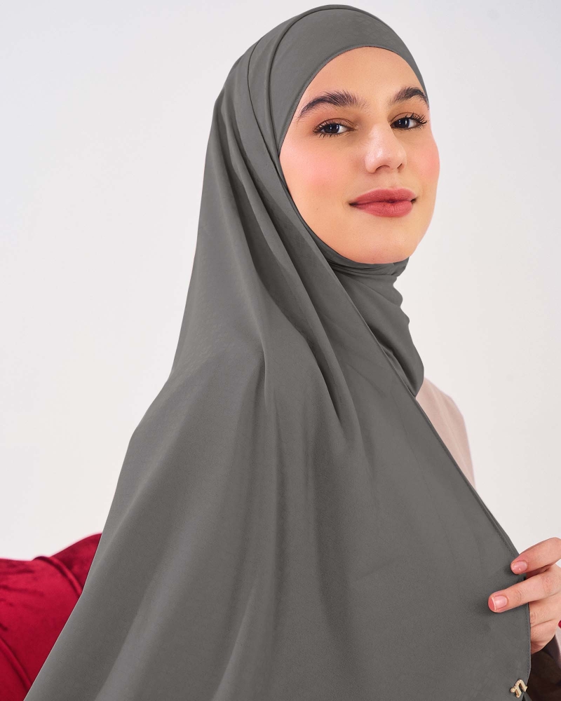 GAIA CHIFFON SHAWL - GREY
