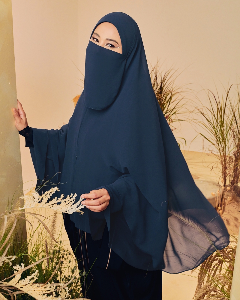 Image of KHAYLA KHIMAR - NAVY BLUE