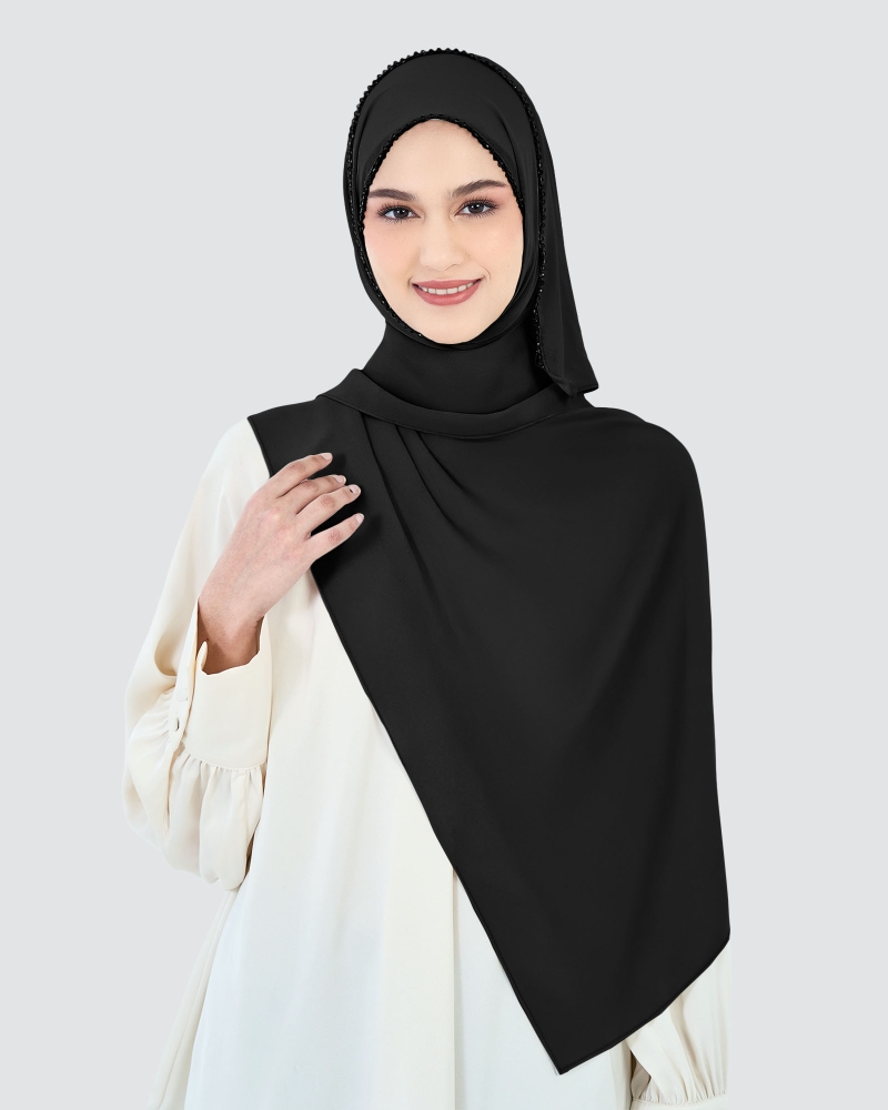 Image of LYRA BEADED CHIFFON SHAWL