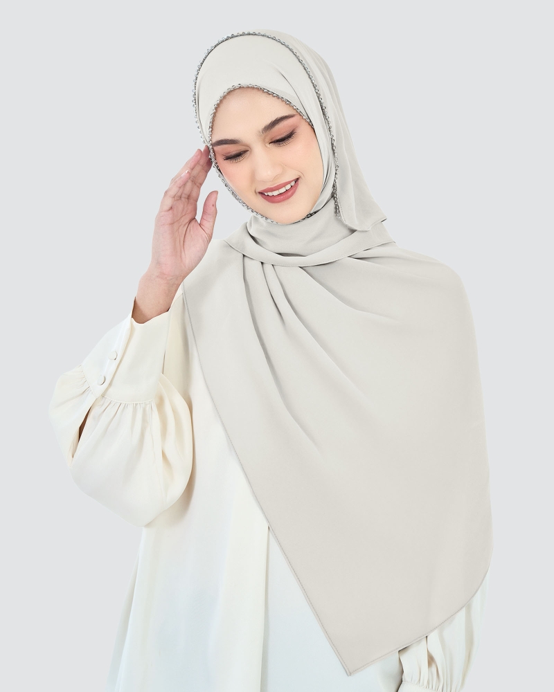 Image of LYRA BEADED CHIFFON SHAWL