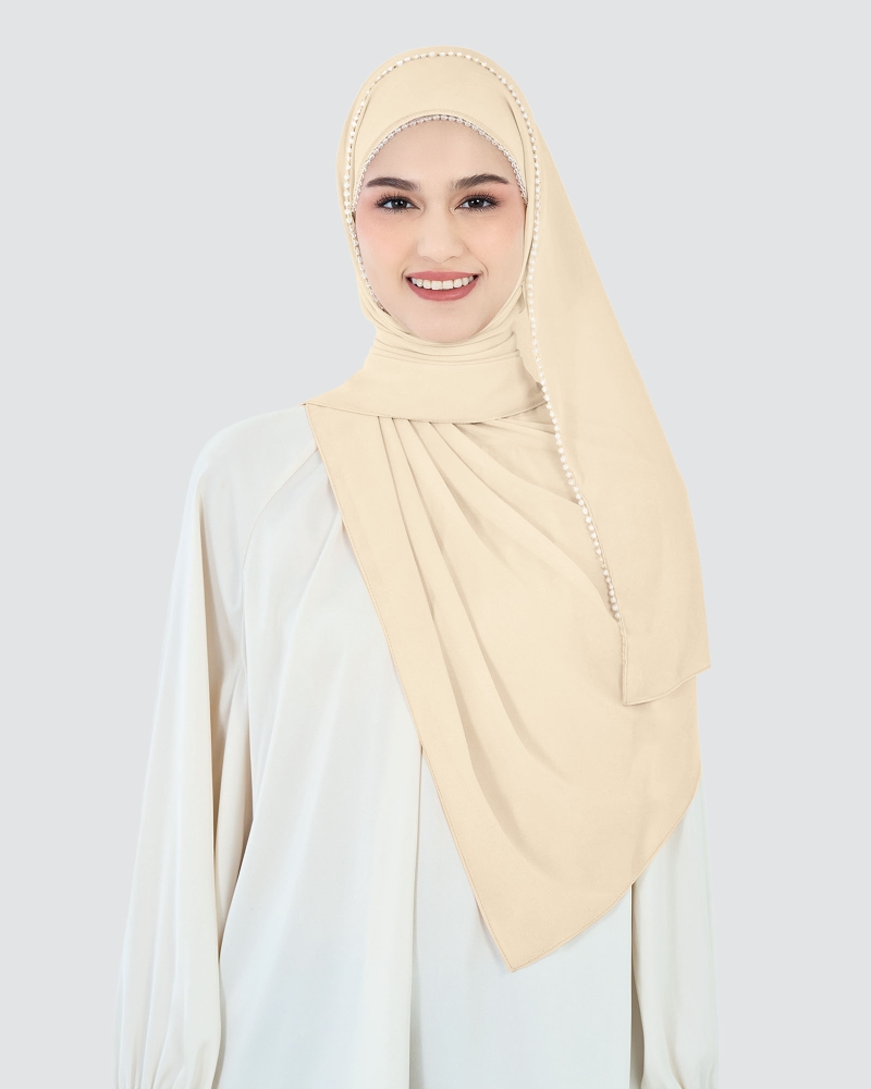 Image of LYRA BEADED CHIFFON SHAWL