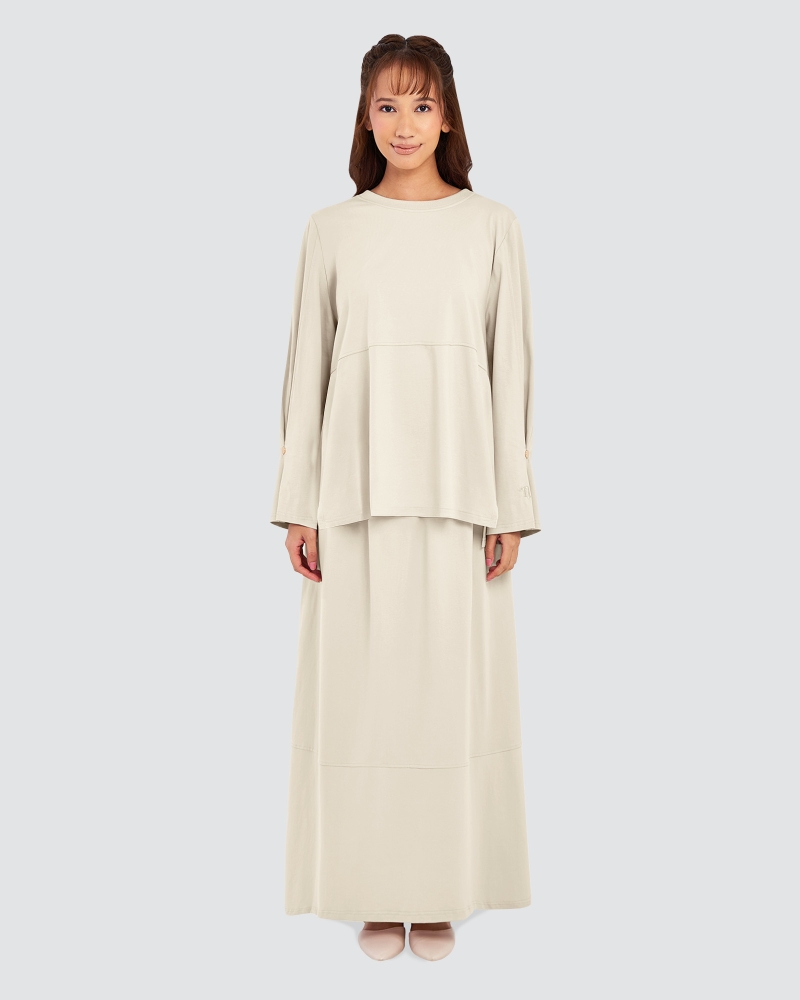 Image of MILA RELAXED FIT TOP - MACADAMIA