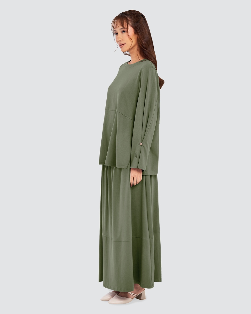 Image of MILA RELAXED FIT TOP - MOSS