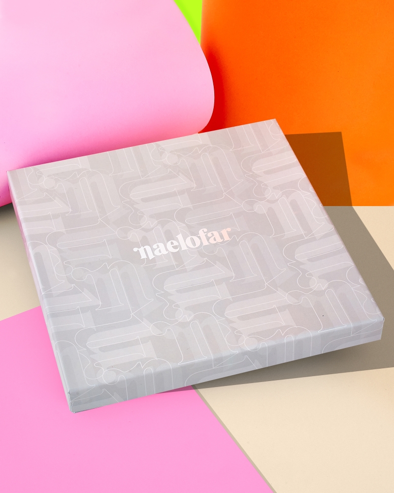 Image of MONOGRAM SCARF BOX - GREY