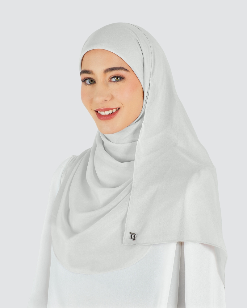 NITA BAWAL SHAWL - SILVER