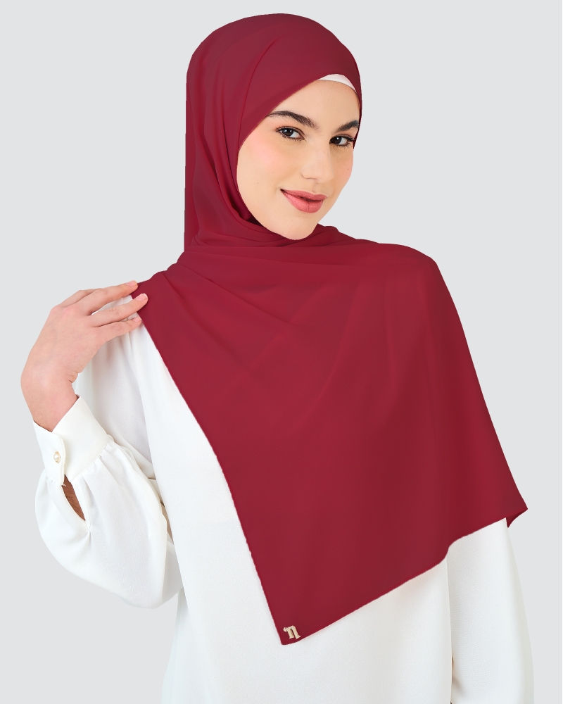 Image of RAYA CHIFFON SHAWL - SAFFRON