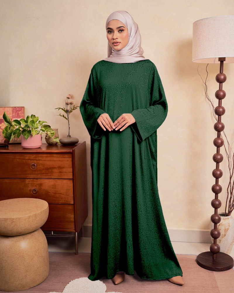 SABREEN KAFTAN DRESS - PINE GREEN