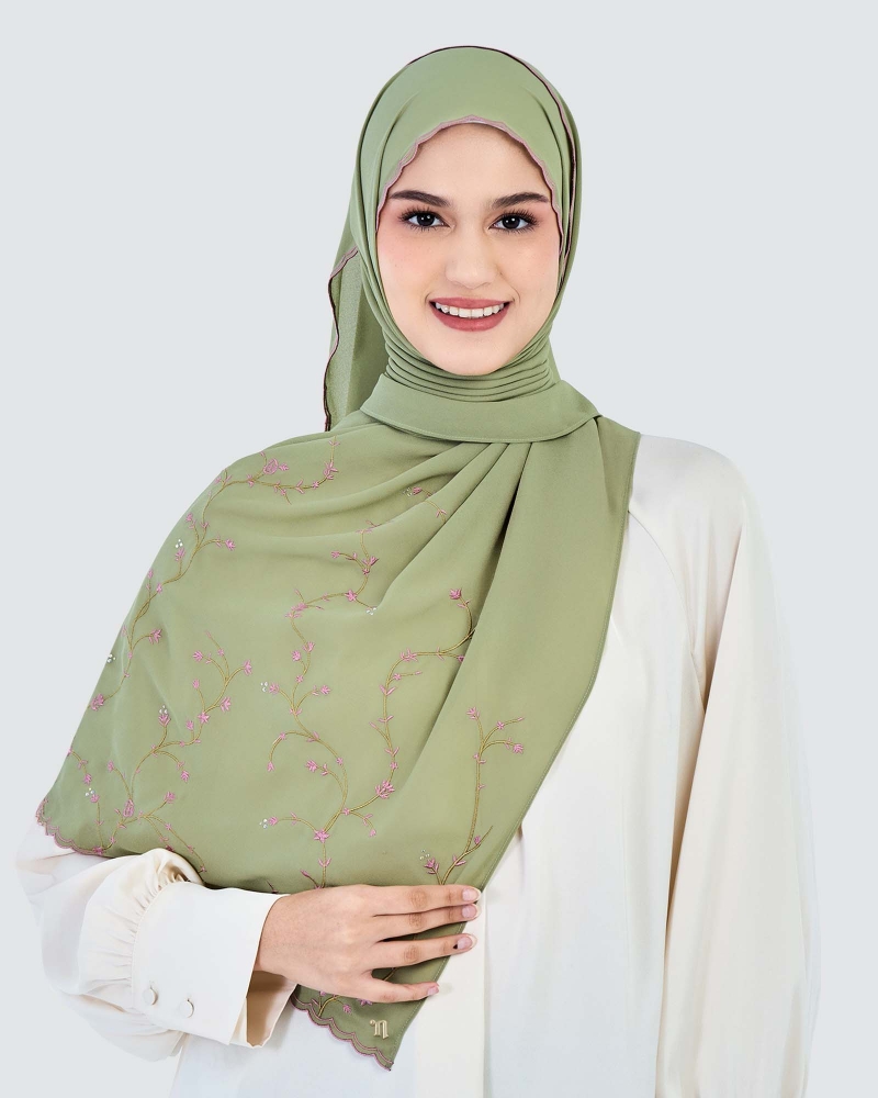 Image of SORA SULAM CRYSTAL CHIFFON SHAWL