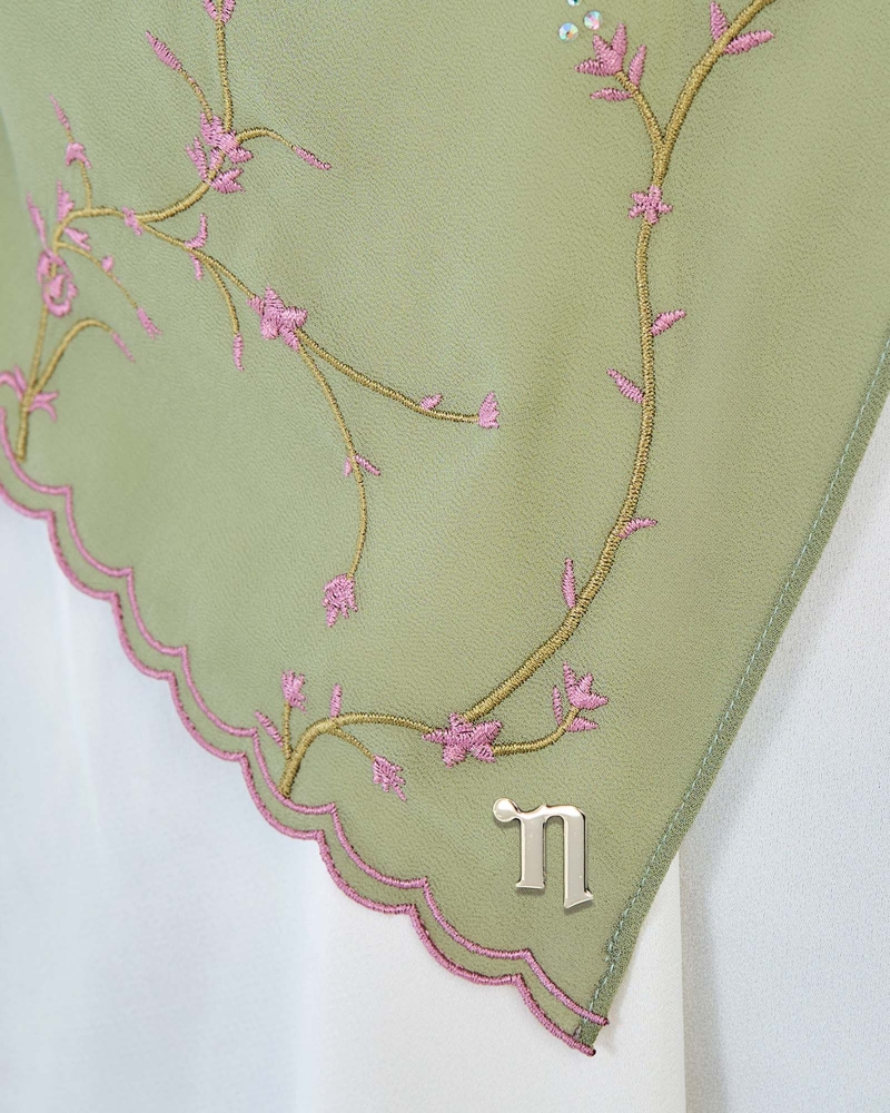 Image of SORA SULAM CRYSTAL CHIFFON SHAWL