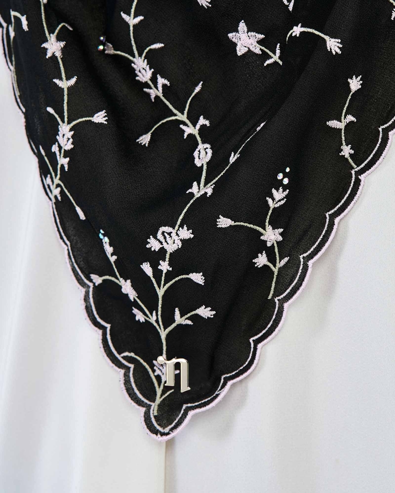Image of SORA SULAM CRYSTAL CHIFFON SQUARE