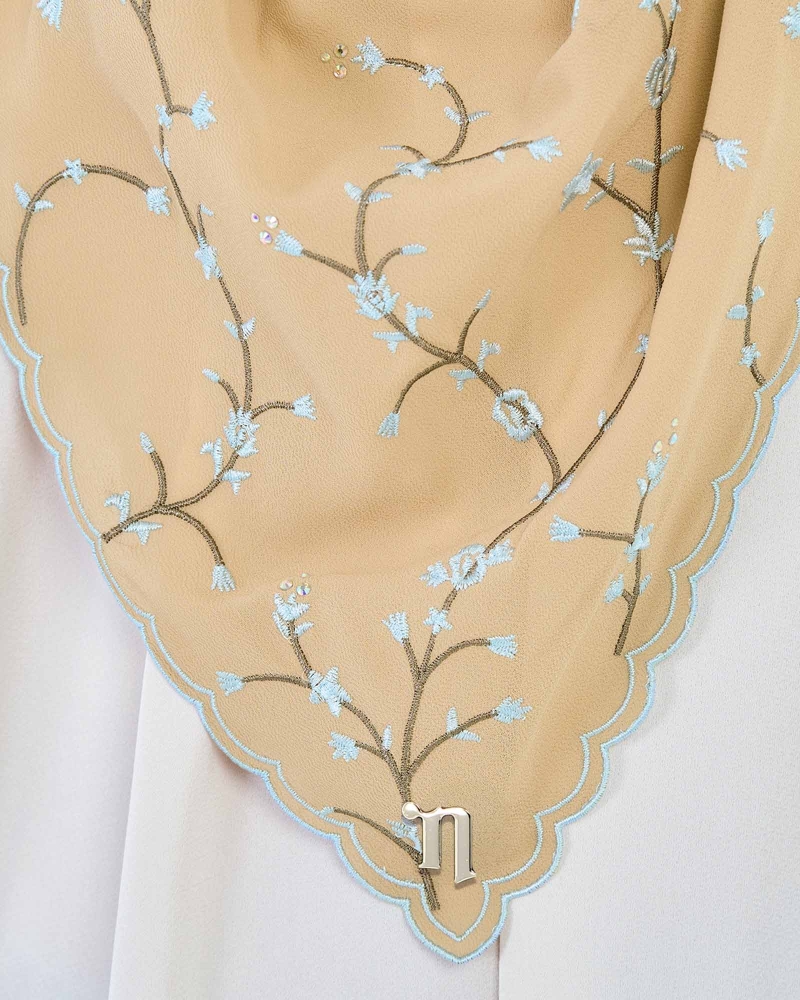 Image of SORA SULAM CRYSTAL CHIFFON SQUARE