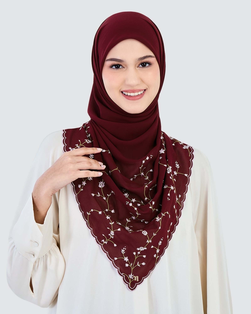 Image of SORA SULAM CRYSTAL CHIFFON SQUARE
