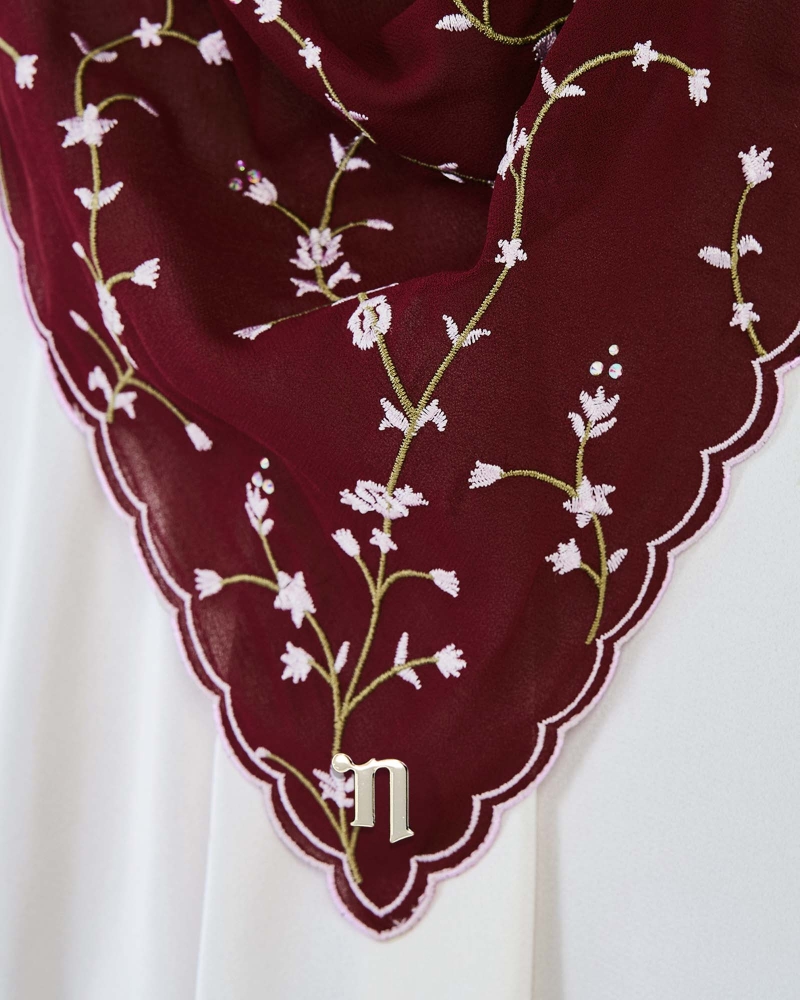Image of SORA SULAM CRYSTAL CHIFFON SQUARE