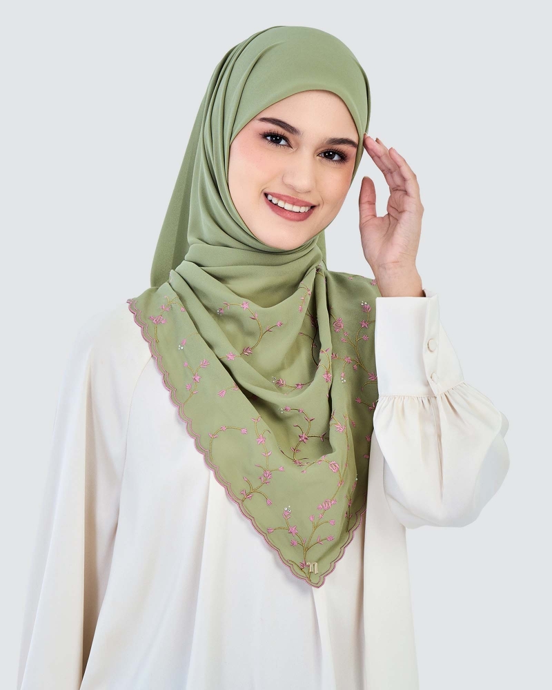 Image of SORA SULAM CRYSTAL CHIFFON SQUARE