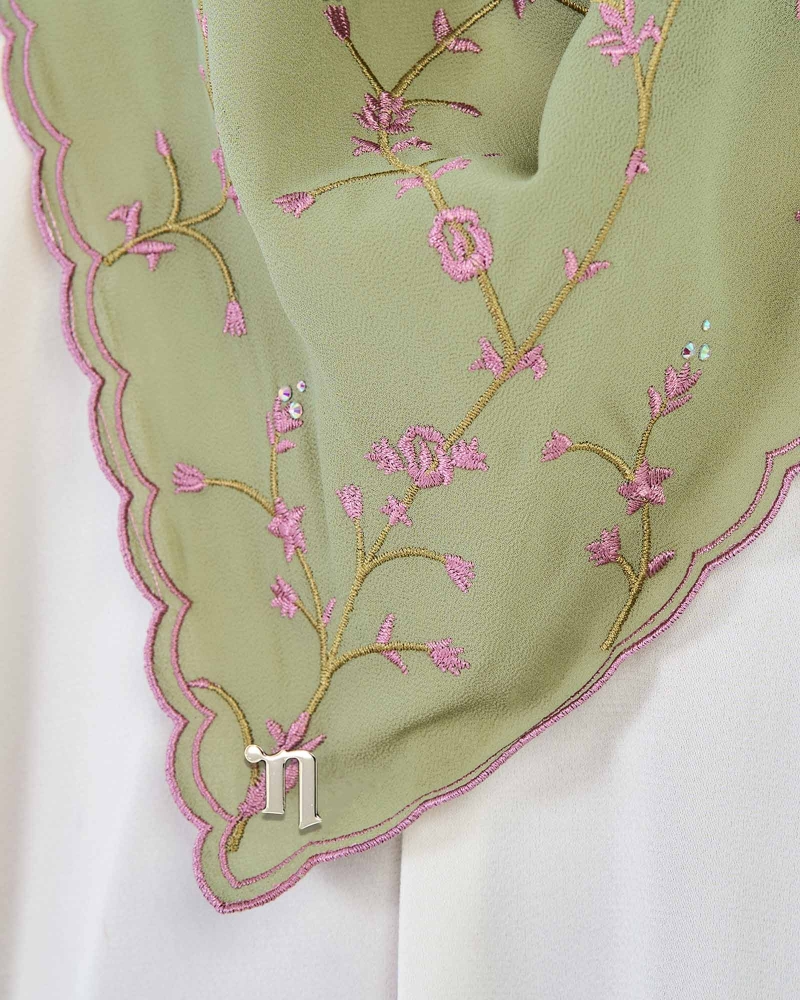 Image of SORA SULAM CRYSTAL CHIFFON SQUARE