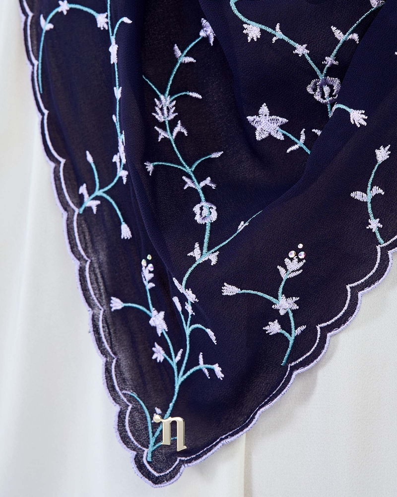 Image of SORA SULAM CRYSTAL CHIFFON SQUARE