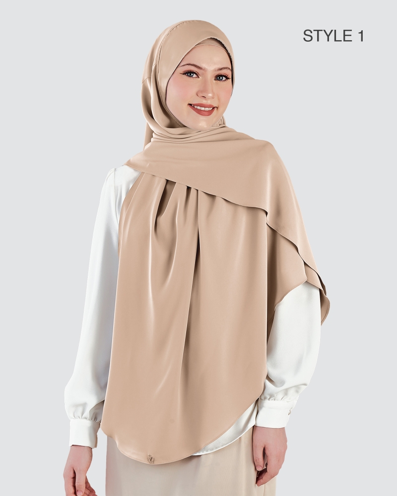 Image of X-PRESS KHALEESI KHIMAR - MILK TEA