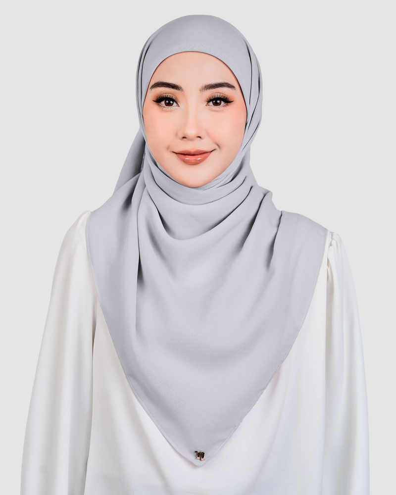 YASMINE WOOL CHIFFON SQUARE - FRESHWATER