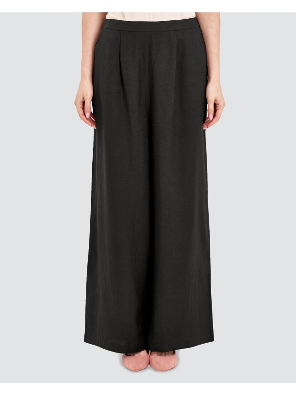 FAYE LINEN PANTS - BLACK