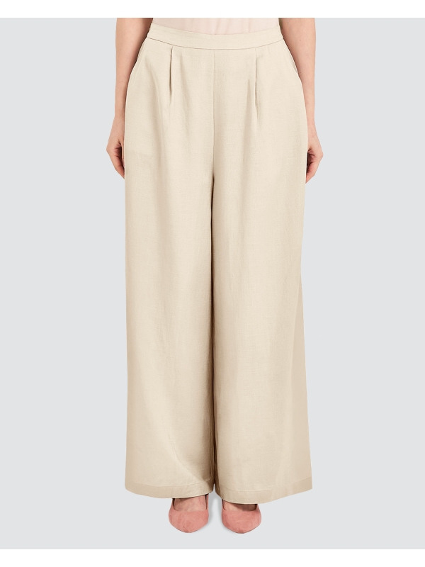 FAYE LINEN PANTS - ECRU