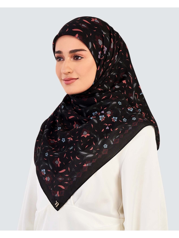 FREESIA COTTON VOILE SQUARE - MIDNIGHT