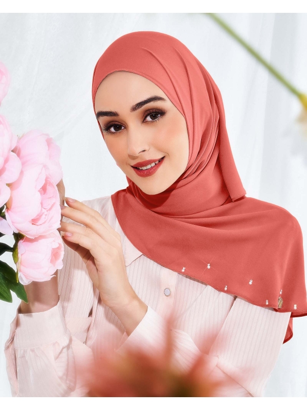 LADY WARDA CRYSTAL CHIFFON SHAWL - ROSE