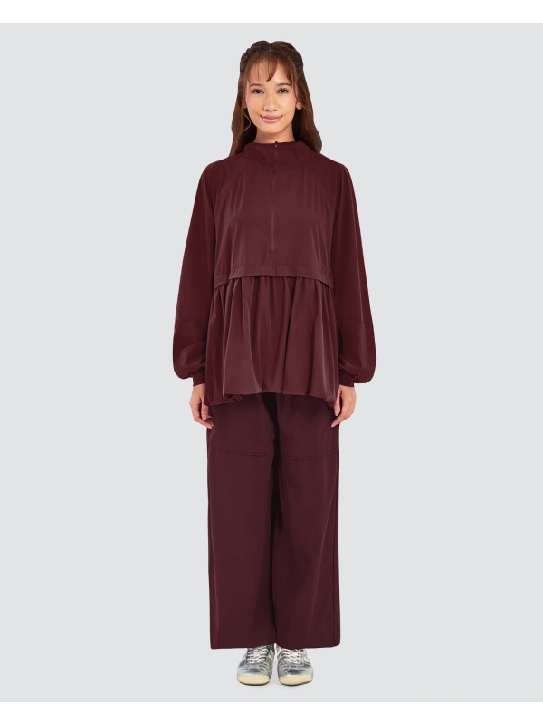 nPOWER BALLOON PARKA - RUBY