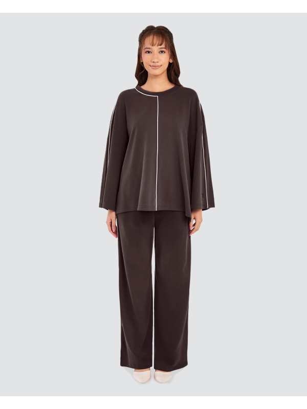 THEA OVERSIZED LINE TOP - SHADOW